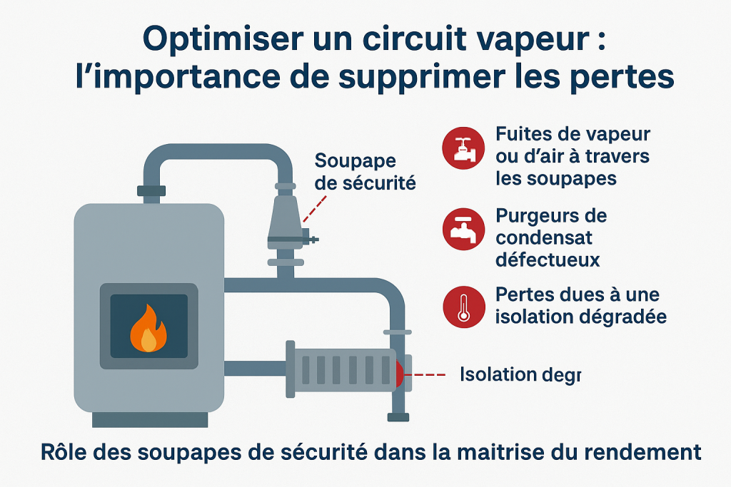 Dans une installation industrielle Optimiser un circuit vapeur : l’importance de supprimer les pertes, le circuit vapeur